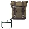 cafe 4 racer - Waxed suede side pannier 10l-14l + right subframe bmw ce 02 - UNIT GARAGE BMW CE 02 