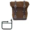 cafe 4 racer - Waxed suede side pannier 10l-14l + right subframe bmw ce 02 - UNIT GARAGE BMW CE 02 