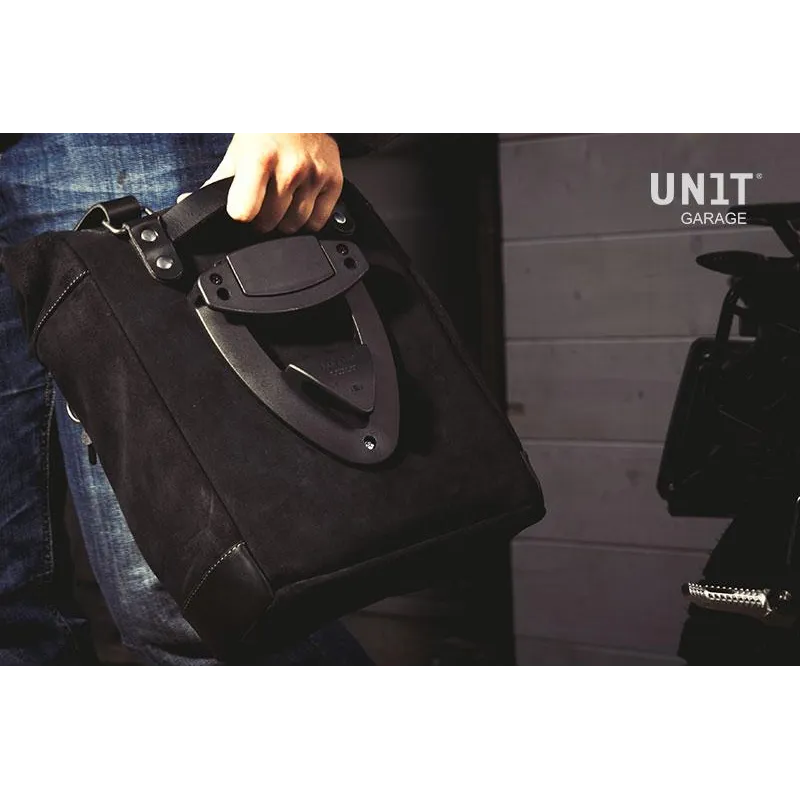 cafe 4 racer - Waxed suede side pannier scram 22l-30l + right subframe bmw ce 02 - UNIT GARAGE BMW CE 02 