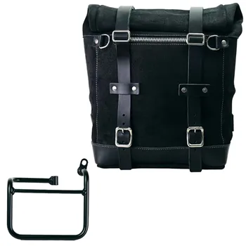 cafe 4 racer - Waxed suede side pannier scram 22l-30l + right subframe bmw ce 02 - UNIT GARAGE BMW CE 02 