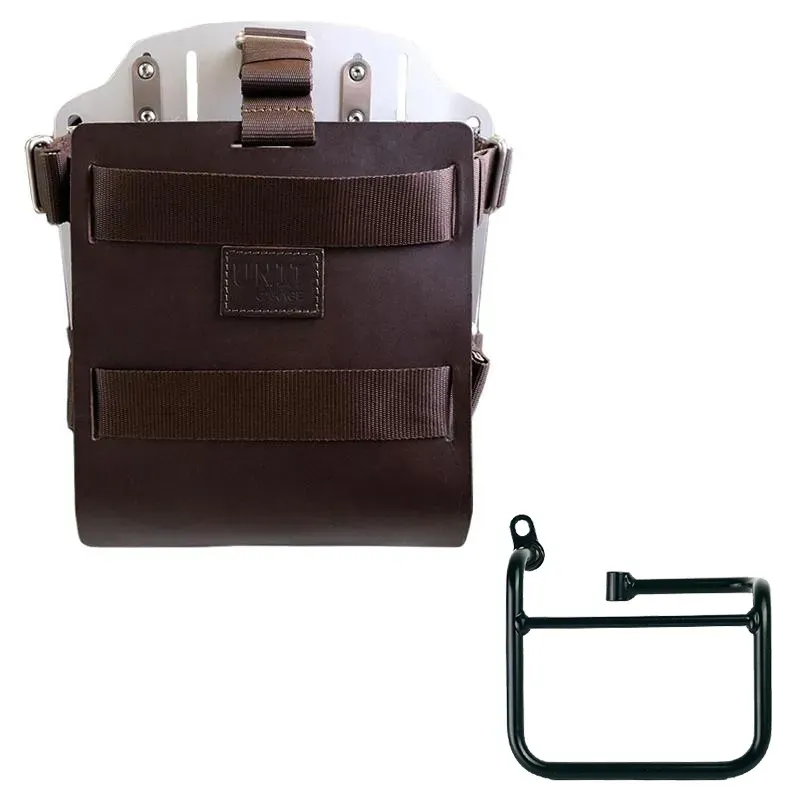 cafe 4 racer - Carrying system in aluminum with adjustable leather front and quick release system + left subframe bmw ce 02 - UNIT GARAGE BMW CE 02 