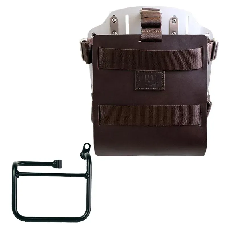 cafe 4 racer - Carrying system in aluminum with adjustable leather front and quick release system + right subframe bmw ce 02 - UNIT GARAGE BMW CE 02 