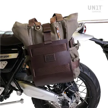 cafe 4 racer - Carrying system in aluminum with adjustable leather front and quick release system + right subframe bmw ce 02 - UNIT GARAGE BMW CE 02 