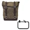 cafe 4 racer - Waxed suede side pannier 10l-14l + left frame bmw r12 g/s - UNIT GARAGE Bags and Accessories 