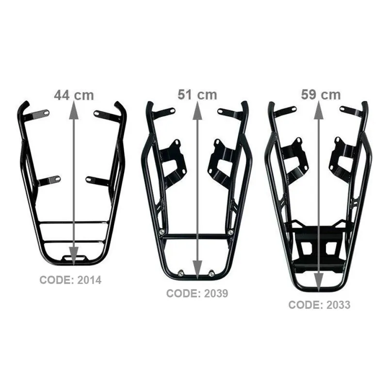 Ninet luggage rack with passenger grip for top case plate