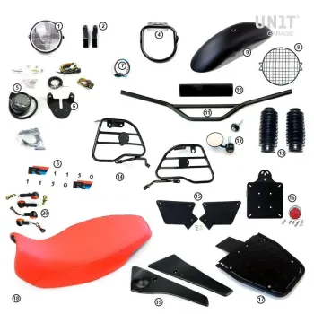 cafe 4 racer - R1150r basic kit with side protection bars - UNIT GARAGE KIT 