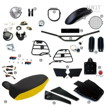 cafe 4 racer - R1150r basic kit with side protection bars - UNIT GARAGE KIT 