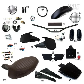 cafe 4 racer - R1150r basic kit with tank side panels - UNIT GARAGE KIT 