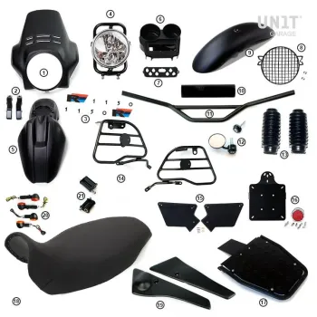 cafe 4 racer - Kit front headlight PRO FENOUIL (Alpinewhite) R850R-R1100R - UNIT GARAGE KIT 