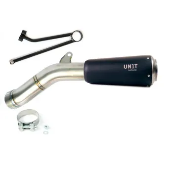 cafe 4 racer - Low pipe in titanium + support - UNIT GARAGE Exhausts 