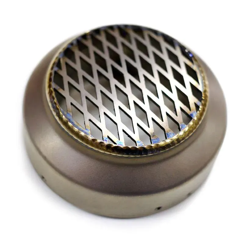 Titanium exhaust end cap grill