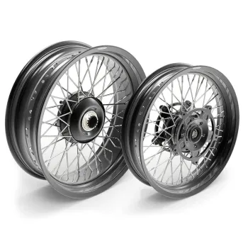 cafe 4 racer - Pair of spoked wheels ninet 24m9 sx-spider tubeless (2014-2016) - UNIT GARAGE Wheels 