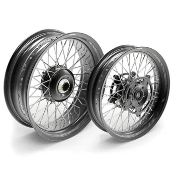cafe 4 racer - Pair of spoked wheels ninet 24m9 sx-spider tubeless (2014-2016) - UNIT GARAGE Wheels 