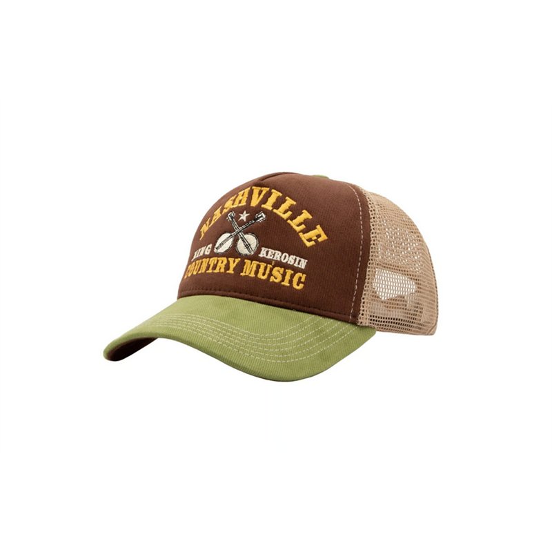 cafe 4 racer - King Kerosin Nashville cap black&brown - KING KEROSIN Kšiltovky 