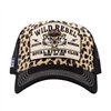 cafe 4 racer - Queen Kerosin Royal Kitten Club cap leopard wash - KING KEROSIN Caps 