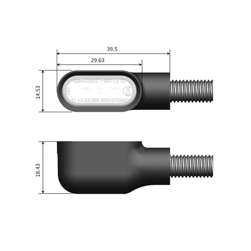 cafe 4 racer - LED-směrovka+RL-kombo "NICE" - HS MOTO Germany 2v1 a 3v1  4251926902800