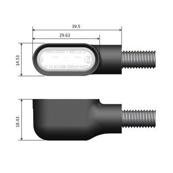 cafe 4 racer - LED turn signal "NICE" - HS MOTO Germany Standard indicators 4251926902800