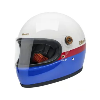 cafe 4 racer -  Biltwell Gringo S  helma integrálna lesklá bielo/čierna tracker - BILTWELL Biltwell Gringo S 2025 