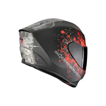 cafe 4 racer - Scorpion Exo-391 Wolf helmet matt black/silver/red - Scorpion  SCORPION 