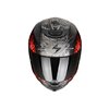 cafe 4 racer - Scorpion Exo-391 Wolf helmet matt black/silver/red - Scorpion  SCORPION 