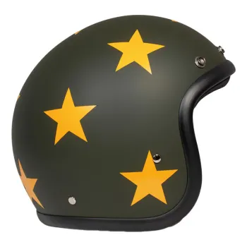 cafe 4 racer - DMD Vintage helma Star matná čierna - DMD DMD vintage otvorená prilba 