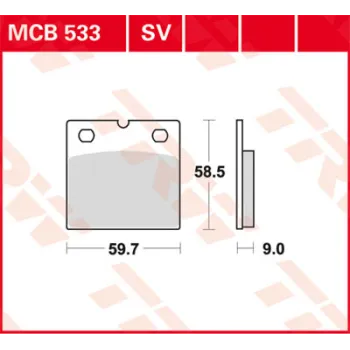 Disc brake pads MCB533SV