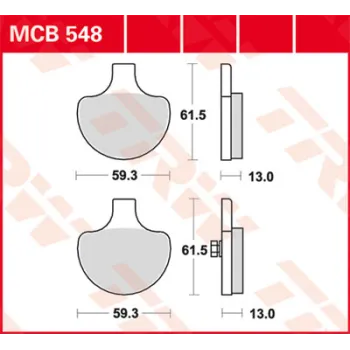 Disc brake pads MCB548