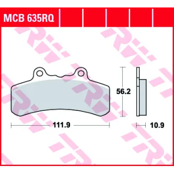 Brzdové destičky kotoučové MCB635RQ