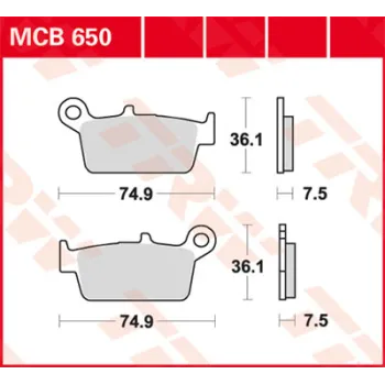 Disc brake pads MCB650
