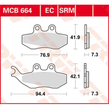 Disc brake pads MCB664SRM