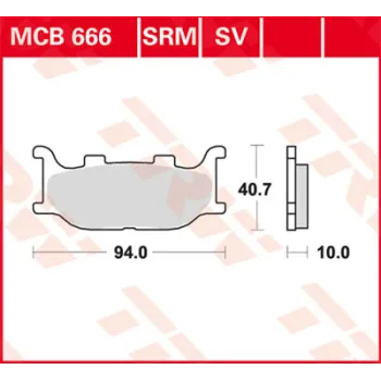 Disc brake pads MCB666SRM