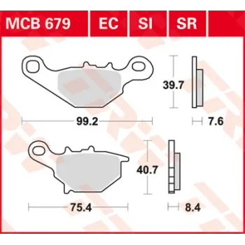 Disc brake pads MCB679SI