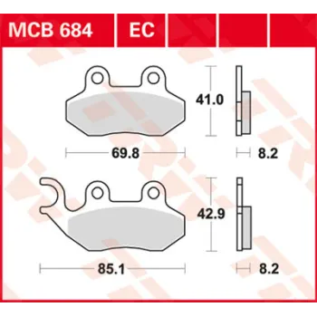 Disc brake pads MCB684EC