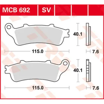 Disc brake pads MCB692