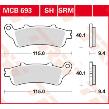 cafe 4 racer - EPFA095HH EBC Extreme Pro Brake pads - EBC Brake pads / shoes 5050953007644