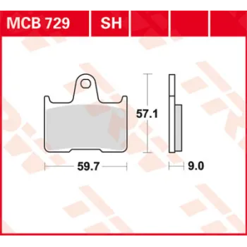 Disc brake pads MCB729SH