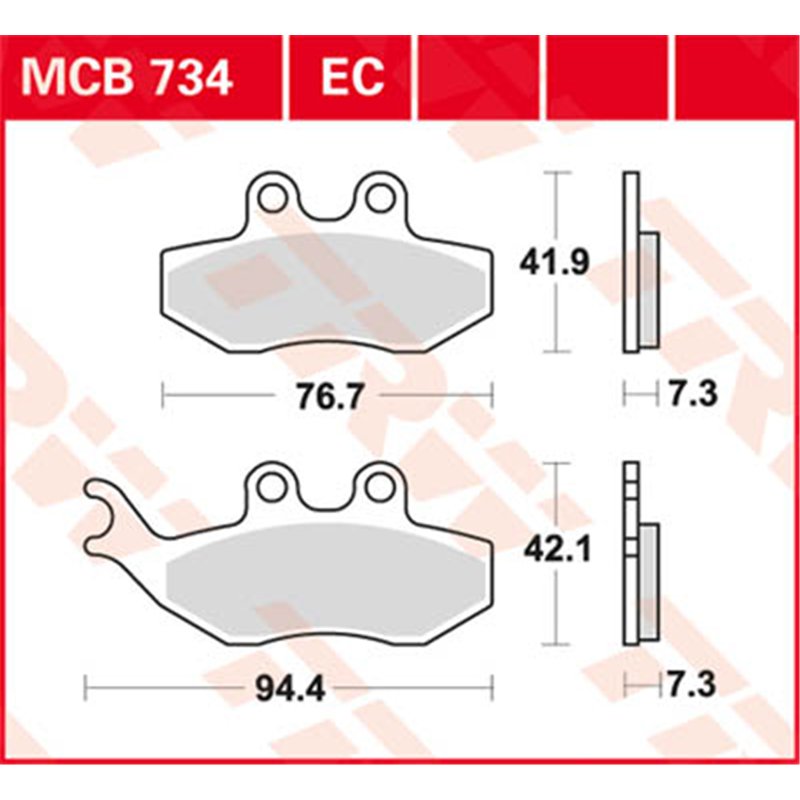 Disc brake pads MCB734EC