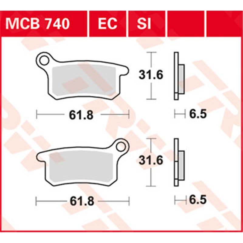 cafe 4 racer - Disc brake pads MCB740EC - TRW Brake pads / shoes 3322938090951