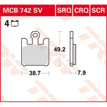 Disc brake pads MCB742SV