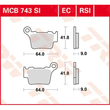 Disc brake pads MCB743EC