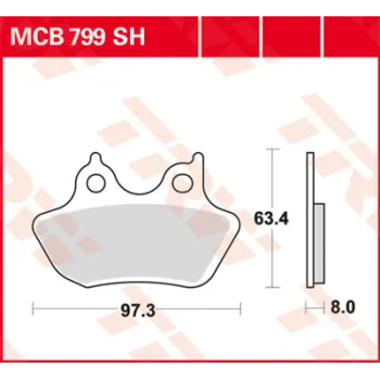 Brzdové destičky kotoučové MCB799SH