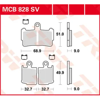 cafe 4 racer - Brake pads for AEON, SYM brand Accossato code AGPA242 - Accossato  Brake pads / shoes 