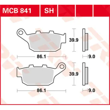 Disc brake pads MCB841SH