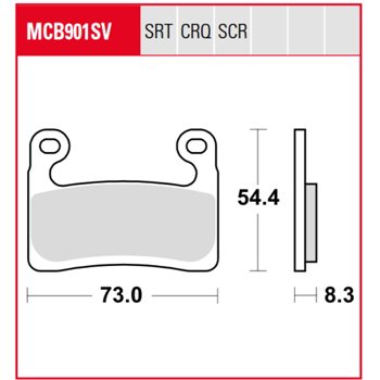 Disc brake pads MCB901TRQ