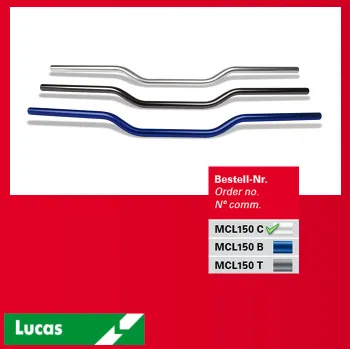cafe 4 racer - Barracuda HANDLEBAR RACING 22mm čierne - BARRACUDA Štandardné riaditká  753610855286