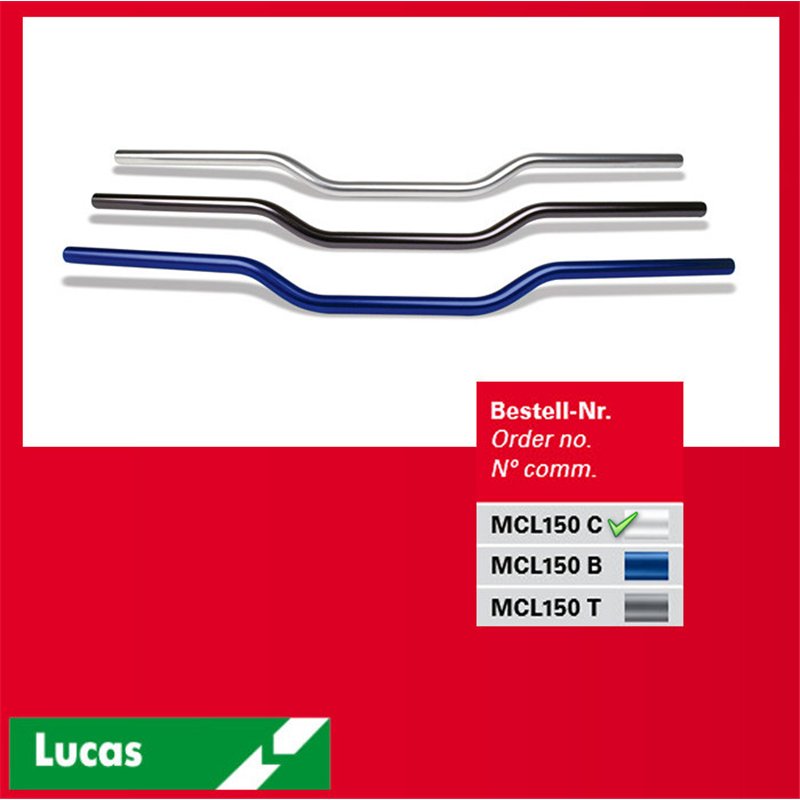 cafe 4 racer - Aluminum Handlebar "Speedfighter" chrome -  Standard handlebars 3322937322121