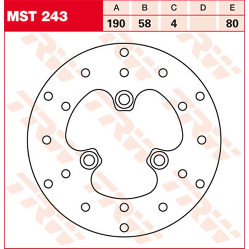 TRW Brzdový kotouč MST243