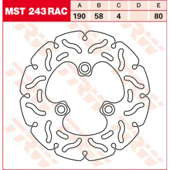 TRW Brake Disc MST243RAC