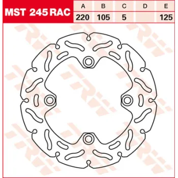 TRW Brzdový kotouč MST245RAC