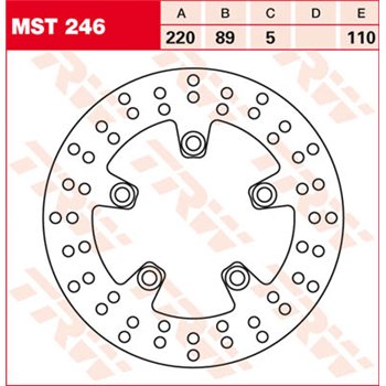 TRW Brzdový kotouč MST246